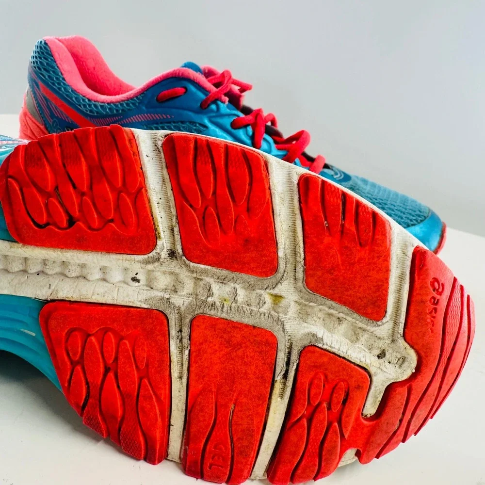 Asics Gel-Cumulus 18 Running Shoes Cushion Comfort Athletic Blue‎ Pink US 9
